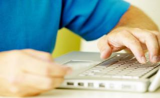 Man on Laptop, Computer Repair